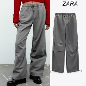 ZARA Grey Parachute Pants Size 32